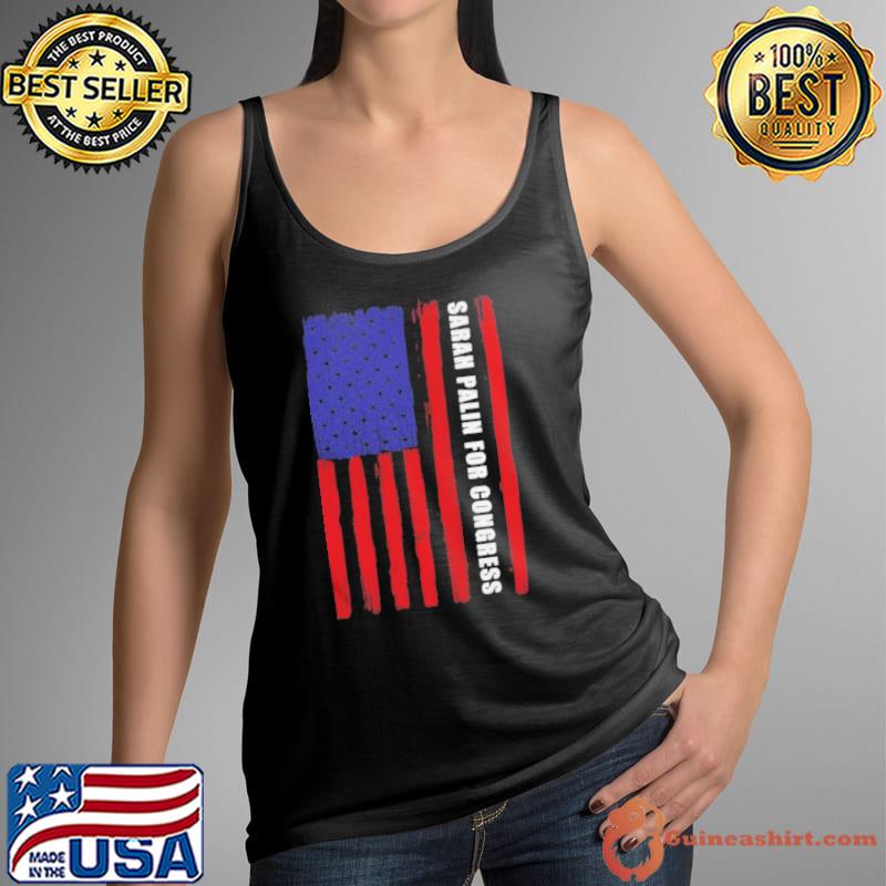 Sarah palin for congress usa flag Tank Top