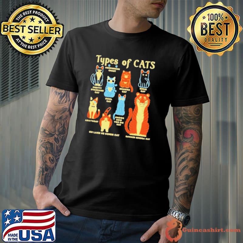 Snorgs shop types of cats shirt