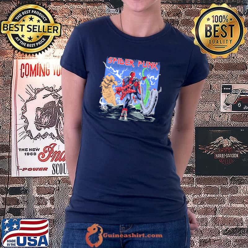Spider Maiden Punk Guitar Shirt Ladiestee
