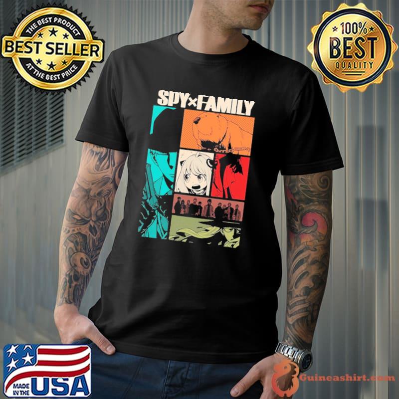 Spy x family retro collage anime shirt