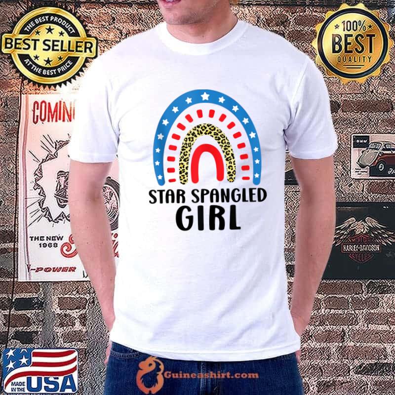 Star spangled girl fourth of july T-shirt