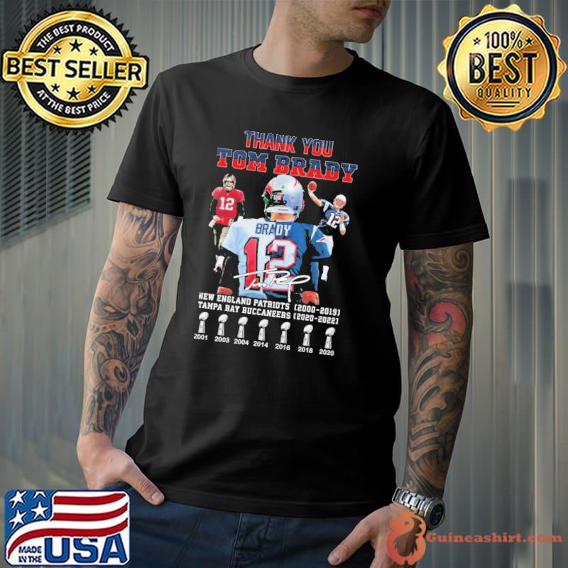 THank You Tom Brady New England Patriots 2000 2019 Shirt
