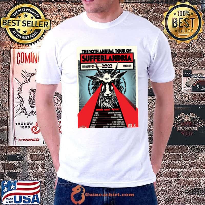 The 2022 tour of sufferlandria shirt