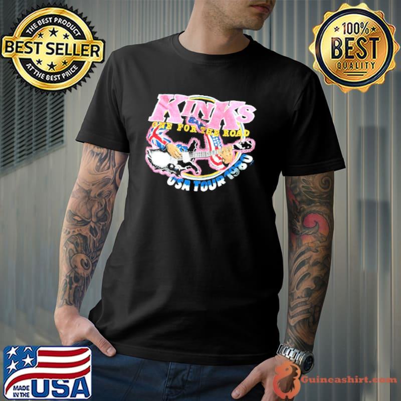 The kinks band one for the road usa tour 1980 the kinks shirt