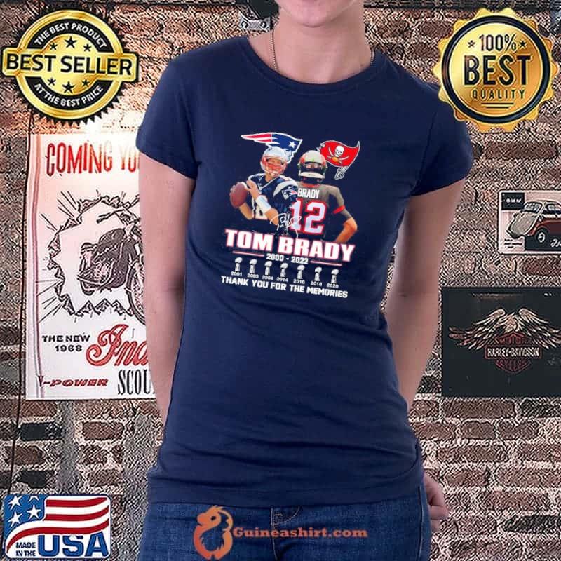 Tom Brady Thank You For The Memories 2000 2022 Shirt Ladiestee