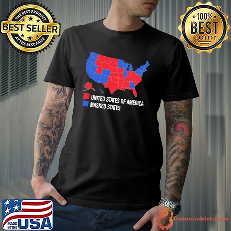 United States Of America Masked States Map Shirt