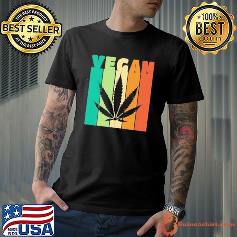 Vegan weed vintage colors shirt
