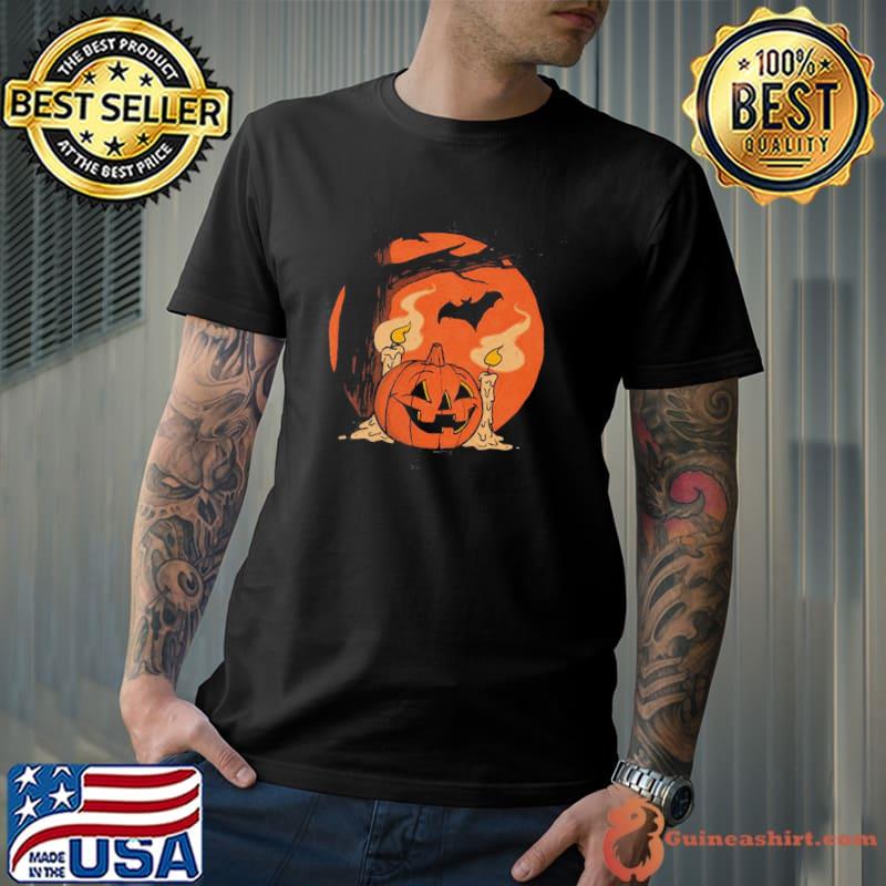 Vintage pumpkin scene halloween shirt