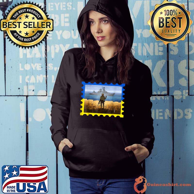 Vintage Ukraine Postage Stamp Flag Pride T-Shirt Hoodie