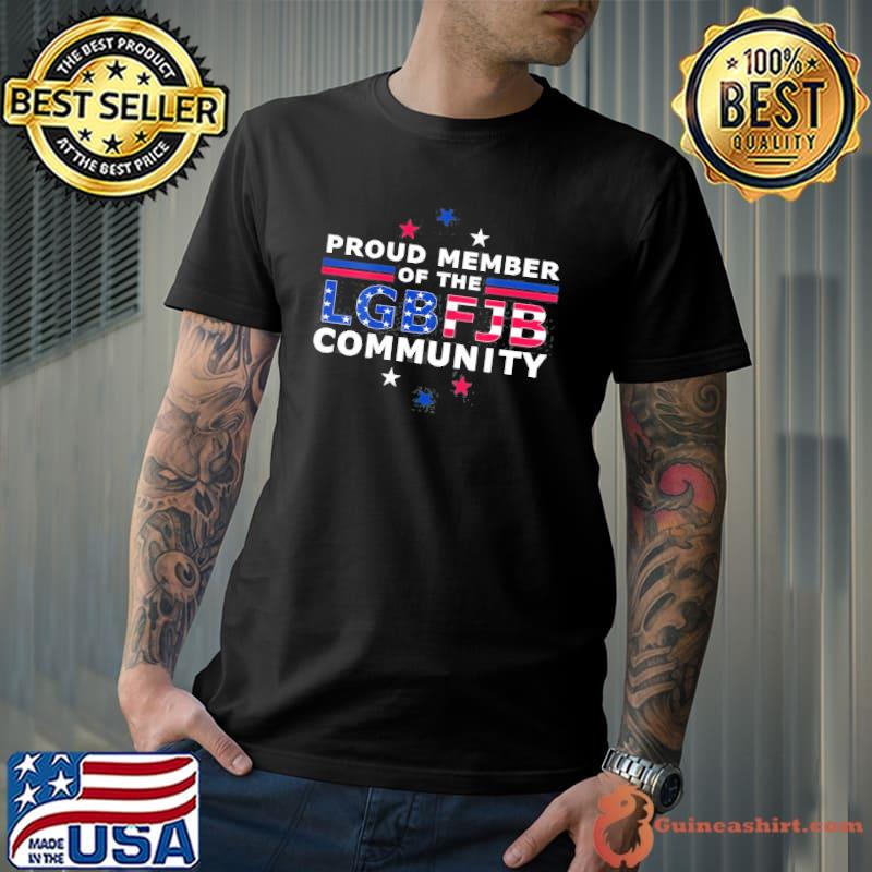 Womens proud member of the lgbfjb community American flag shirt