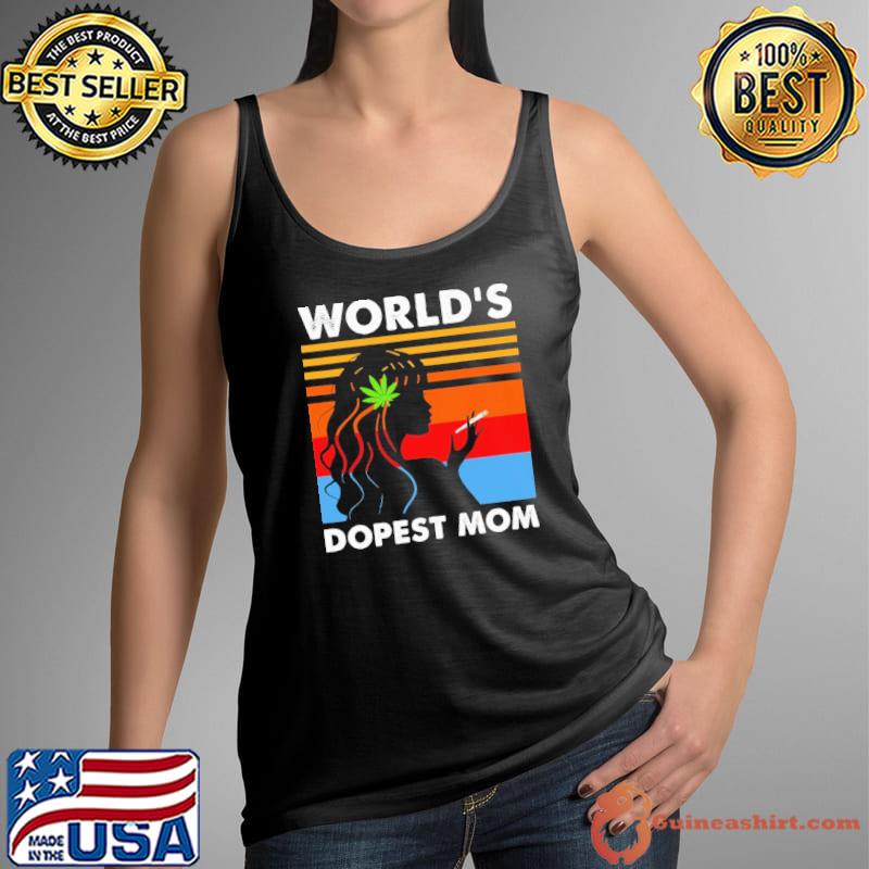 World's Dopest Mom Weed Vintage Shirt Tank Top