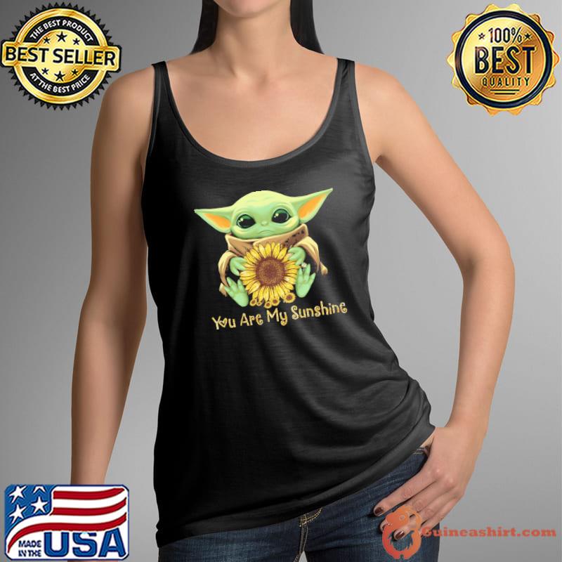 You Are My Sunshine Baby Yoda Sunflower Shirt Tank Top