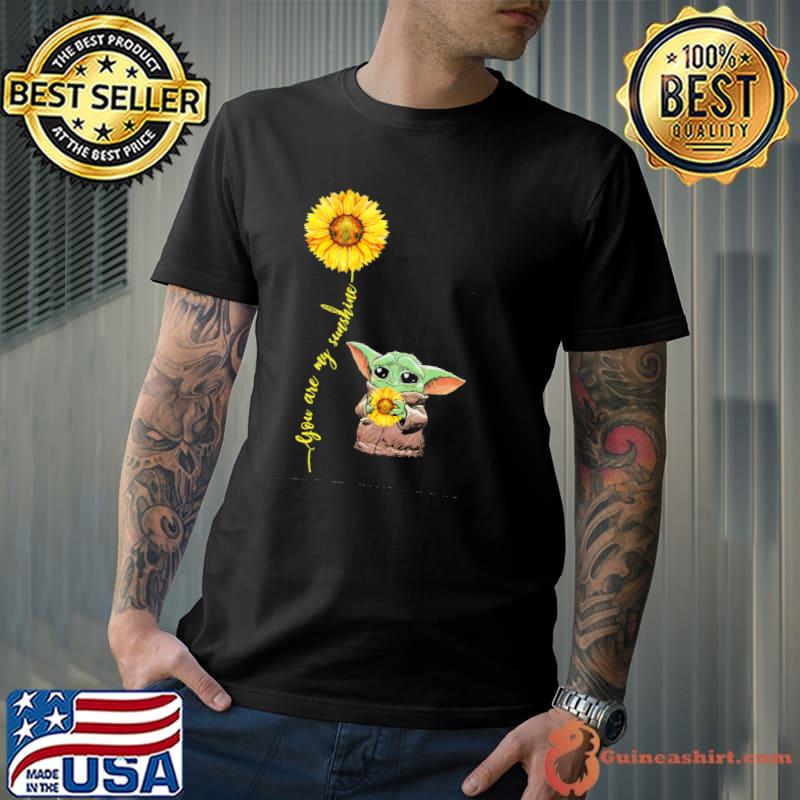 You Are My Sunshine Sunflower Baby Yoda Shirt