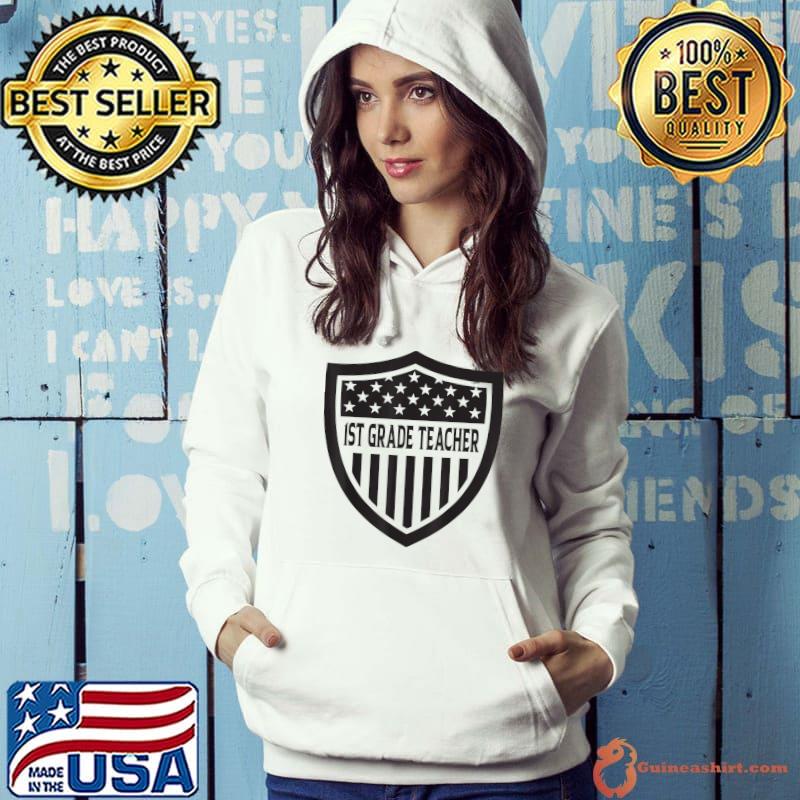 4th Fourth Of July 1st First Grade Teacher USA Flag T-Shirt Hoodie