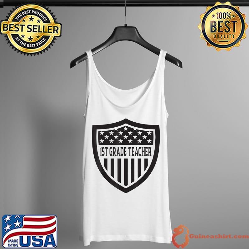 4th Fourth Of July 1st First Grade Teacher USA Flag T-Shirt Tank Top