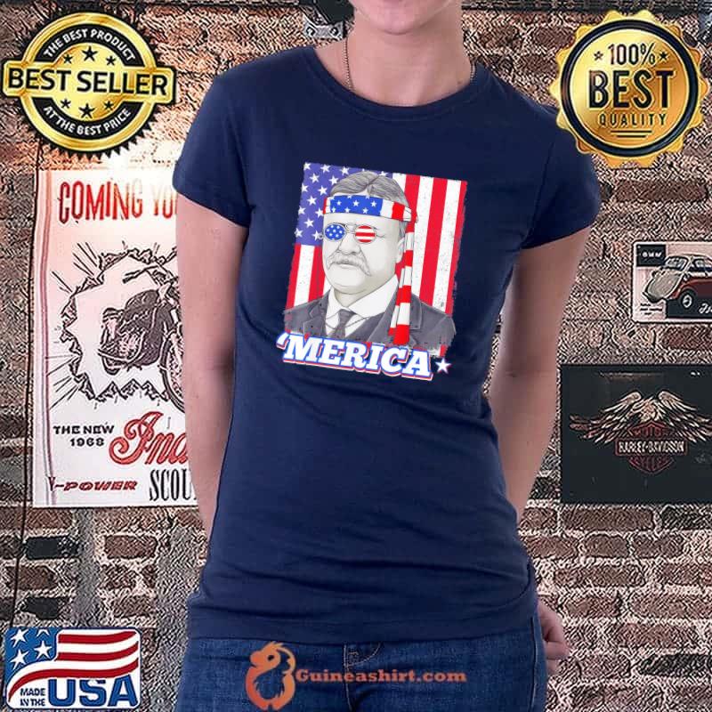 4th of july theodore roosevelt merica patriotic usa flag Ladiestee