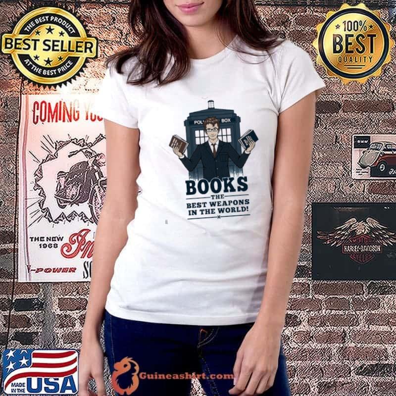 Books the best weapons in the world doctor who series hooded shirt
