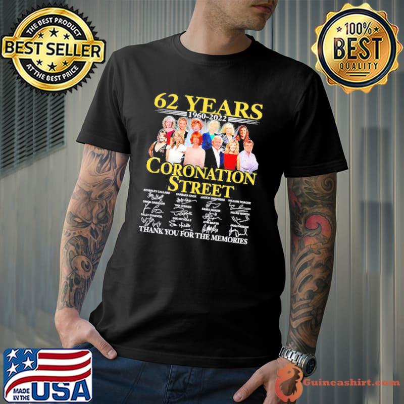 Coronation street 62 years signatures 2022 shirt
