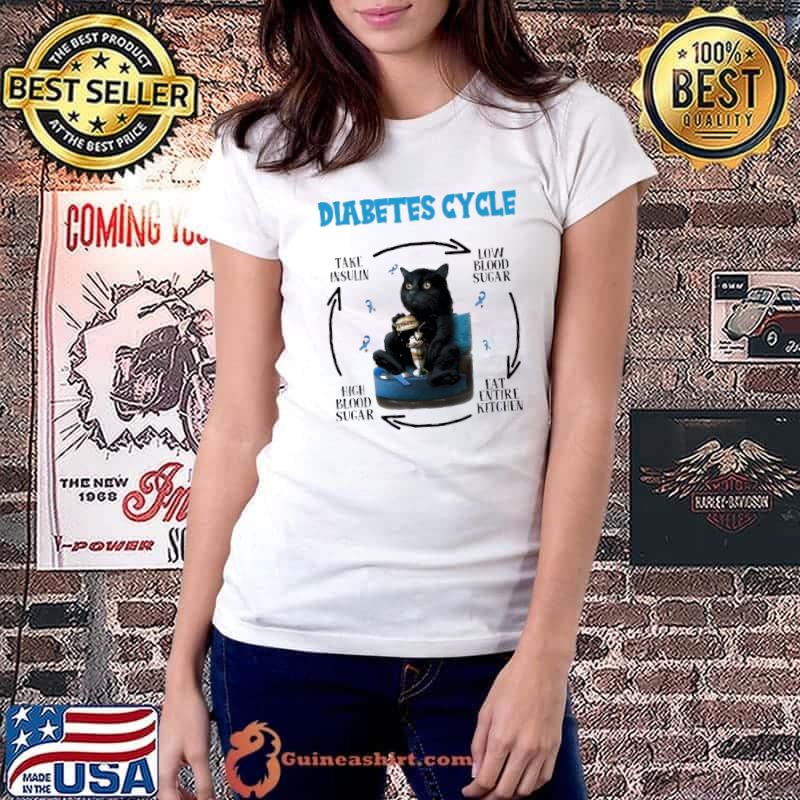 Diabetes Cycle Take Insulin Low Blood Sugar Eat Entire Kitchen High Blood Sugar Shirt