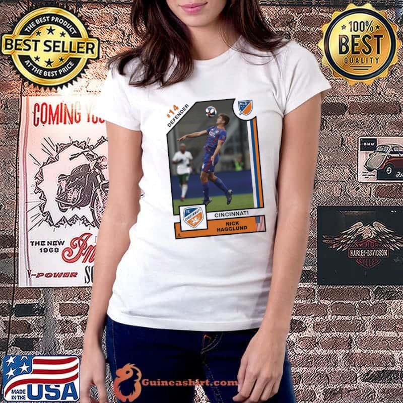 FC Cincinnati 14 Nick Hagglund Player Card Foosball Shirt Ladiestee