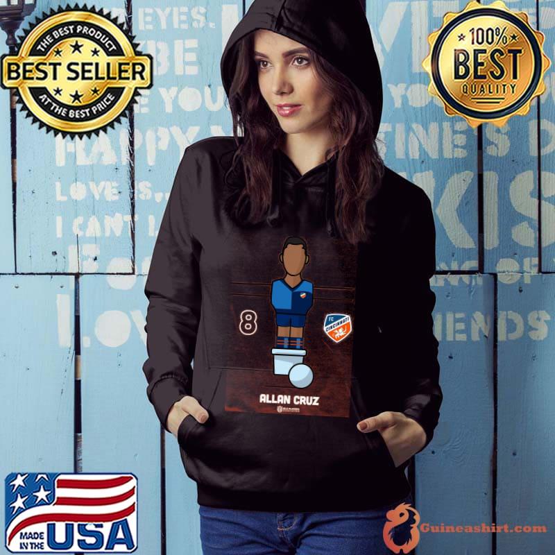 FC Cincinnati 8 Allan Cruz MLSPA Foosball Shirt Hoodie