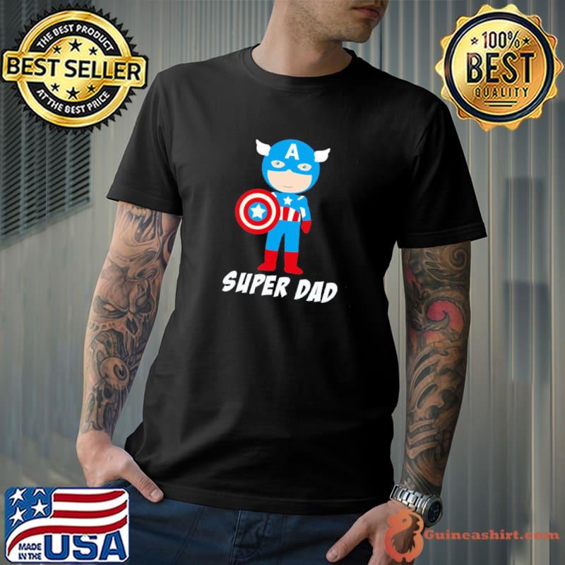 Funny cute super dad happy father's day shirt