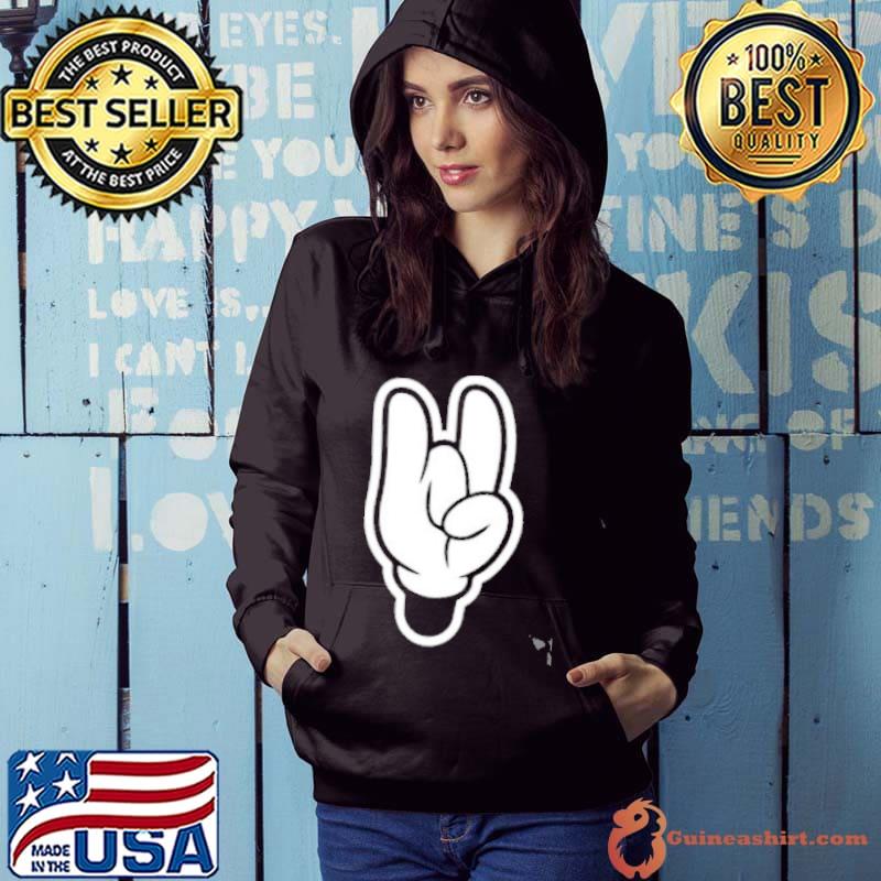 Funny mickey mouse hand shirt