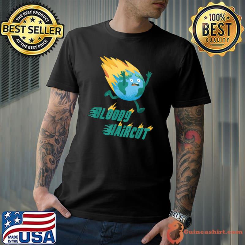 Funny Save Earth Day Fire Haircut Edition T-Shirt