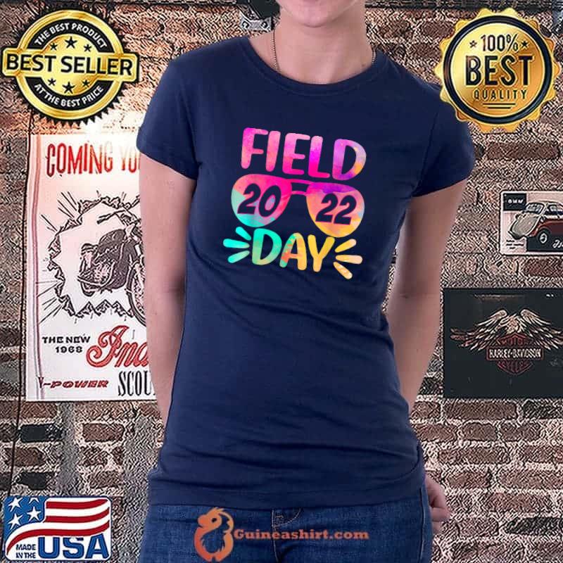 Funny School Field Day 2022 Sunglasses Colorful Kids Teacher T-Shirt Ladiestee