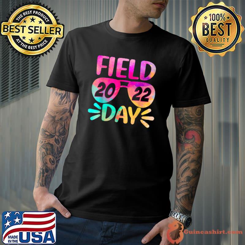 Funny School Field Day 2022 Sunglasses Colorful Kids Teacher T-Shirt