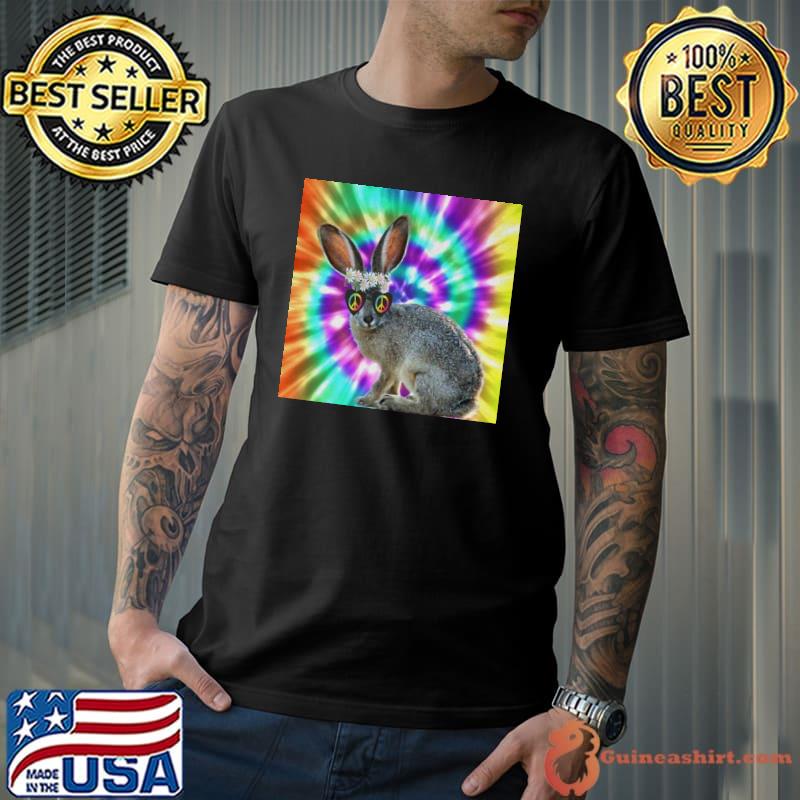 Hippie bunny rabbit shirt