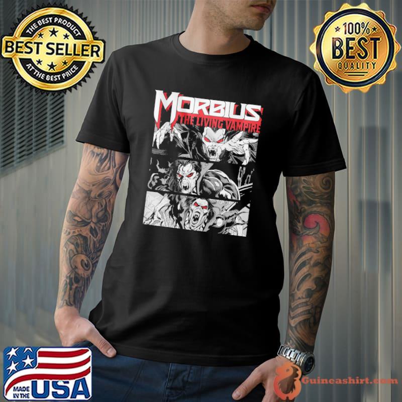 Marvel morbius the living vampire comic panels shirt