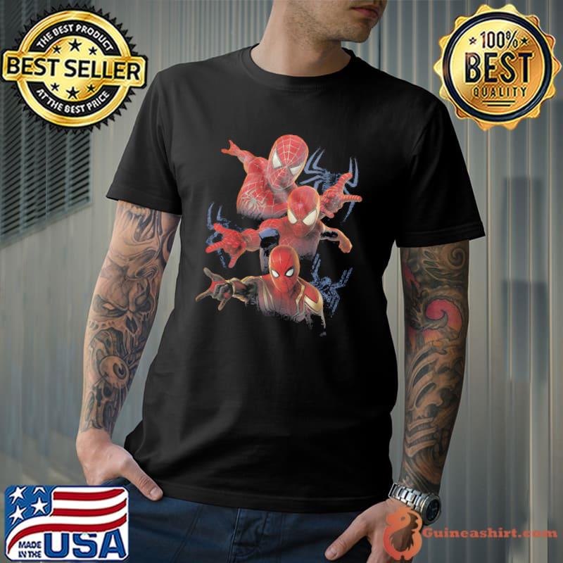 Marvel spiderman trio combat pose no way home shirt