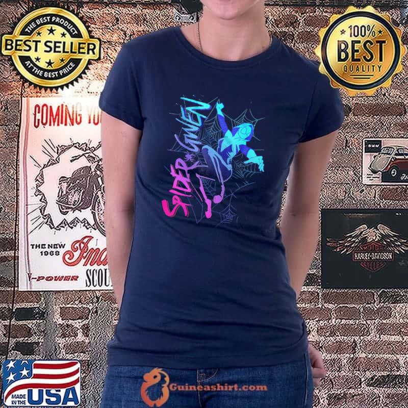 Neon gradient web Marvel spidergwen Ladiestee