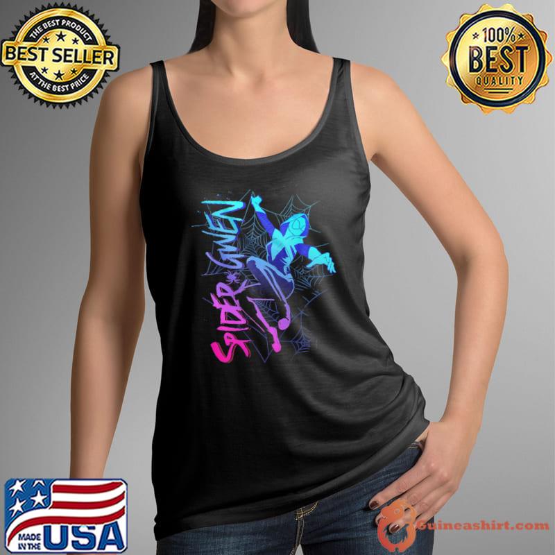 Neon gradient web Marvel spidergwen Tank Top