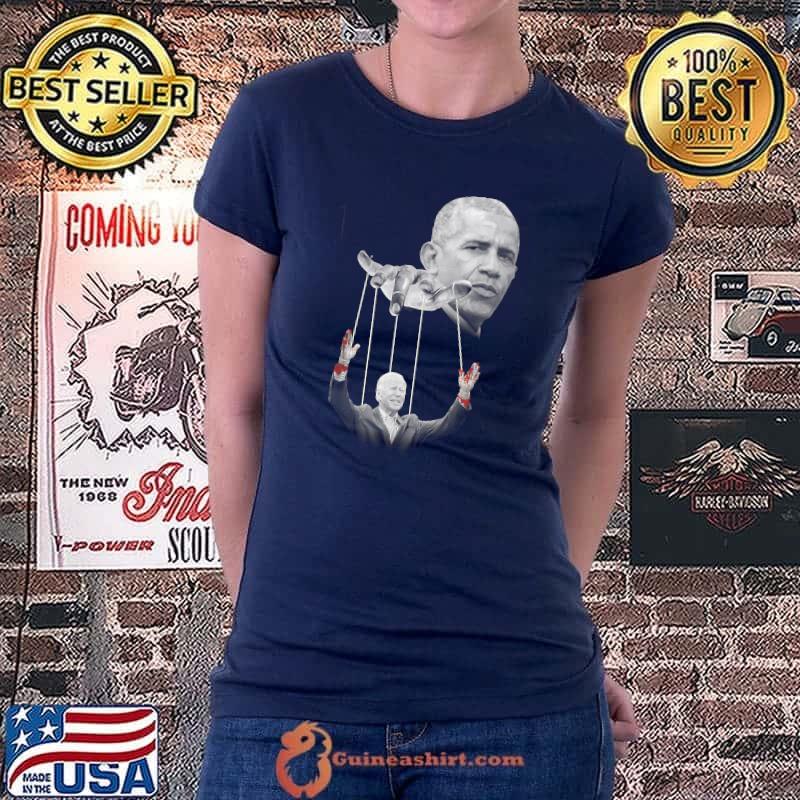 Obama Pulling The Strings Biden Puppet T-Shirt Ladiestee