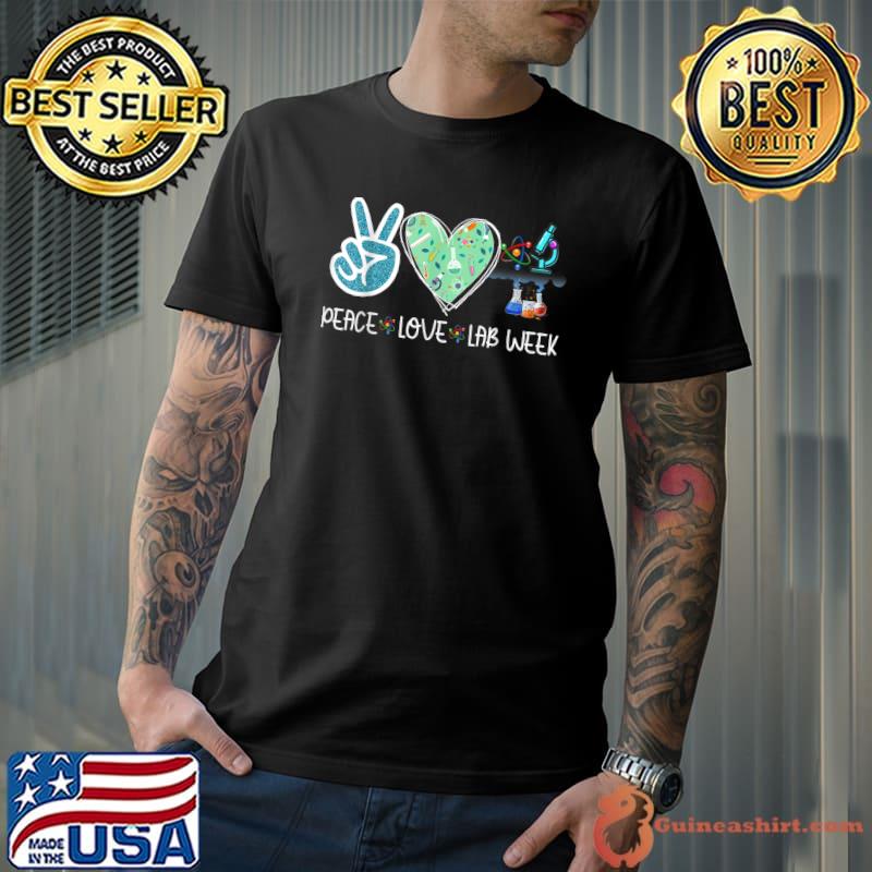 Peach Love Lab Week 2022 Laboratory Tech Technologist T-Shirt