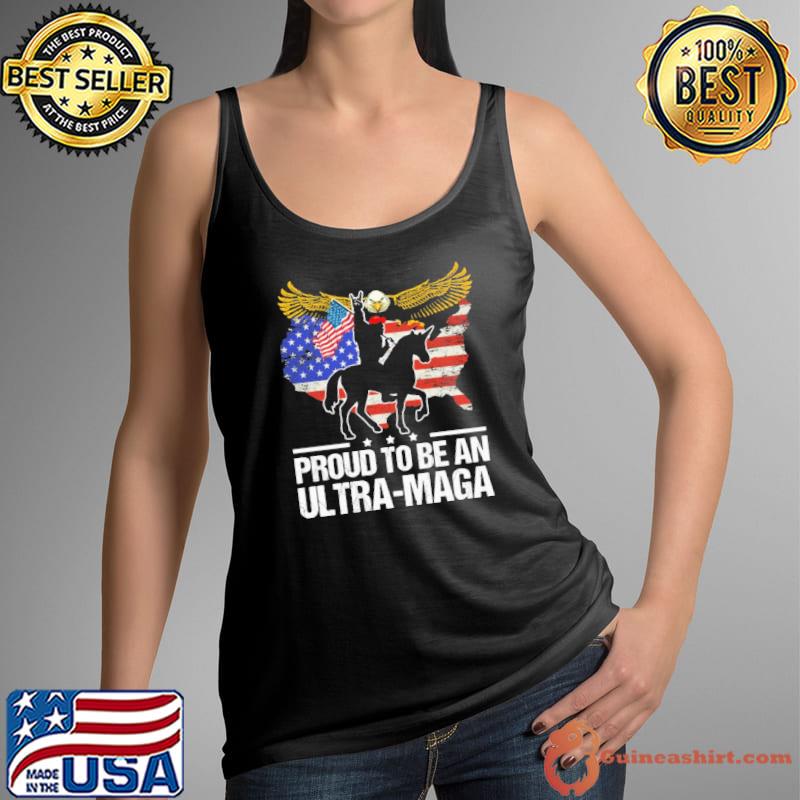 Pround To Be An Ultra Maga Bigfoot America Flag Shirt Tank Top