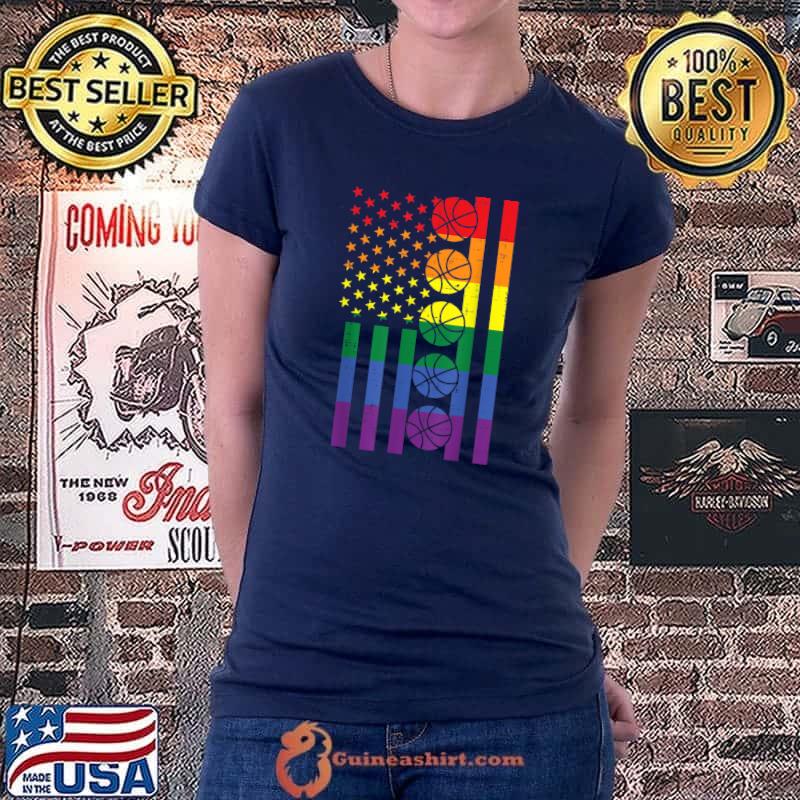 American Flag Pride Shirt, Rainbow