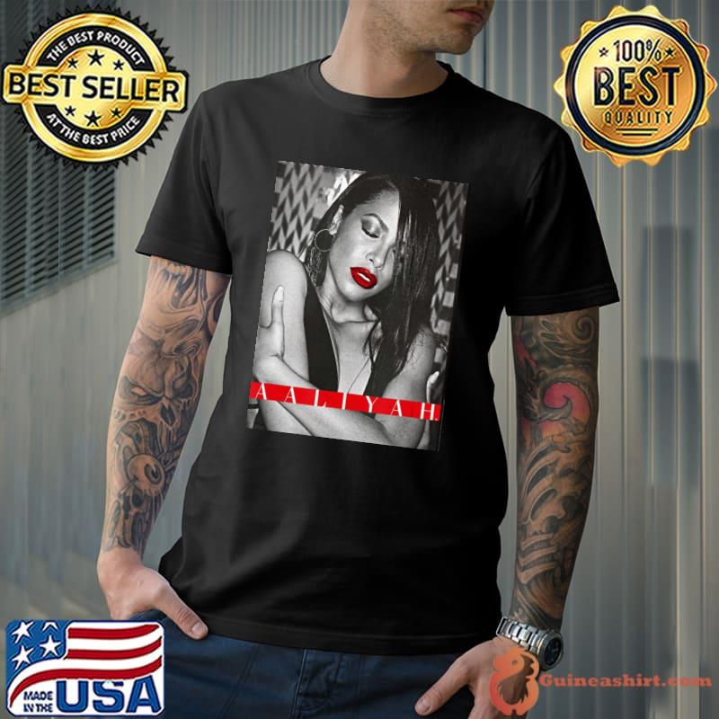 Red lip aaliyah shirt