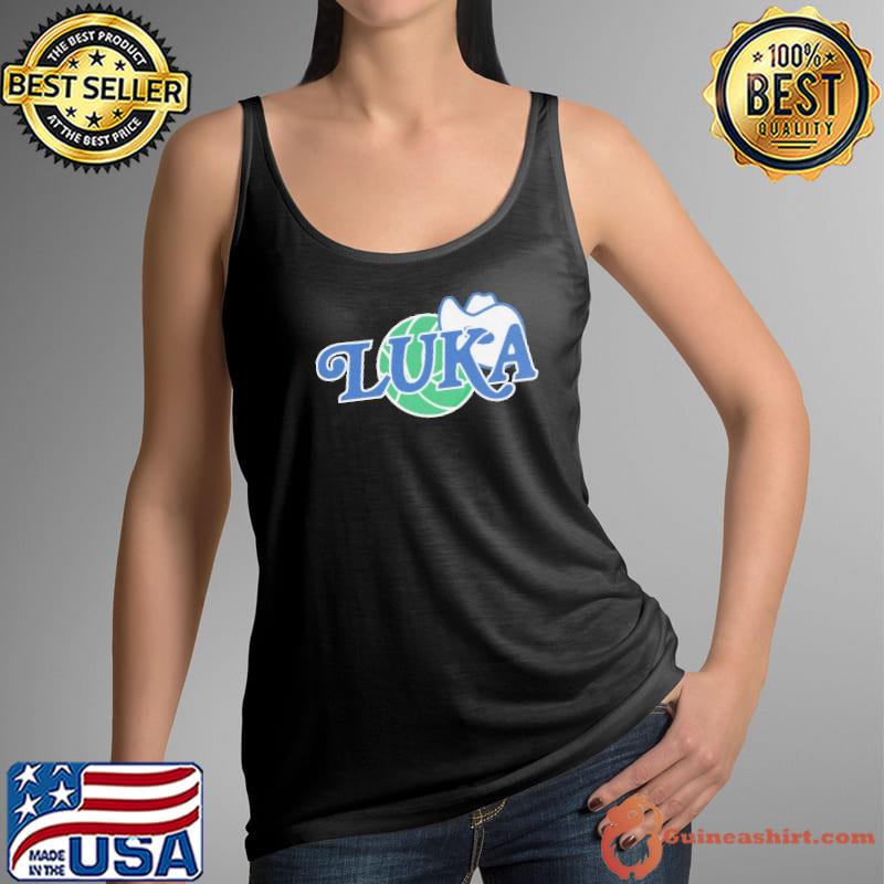 Retro logo luka doncic fanart Dallas basketball mavs mavericks s Tank Top