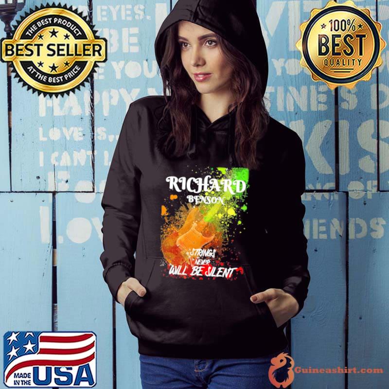 Richard benson strings never will be silent art shirt