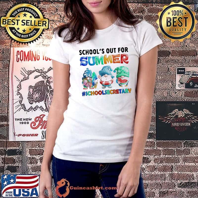 School's Out For Summer School Secretary Gnome Shirt