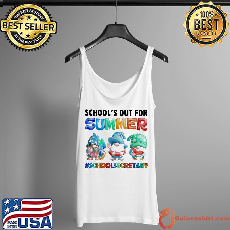 School's Out For Summer School Secretary Gnome Shirt Tank Top