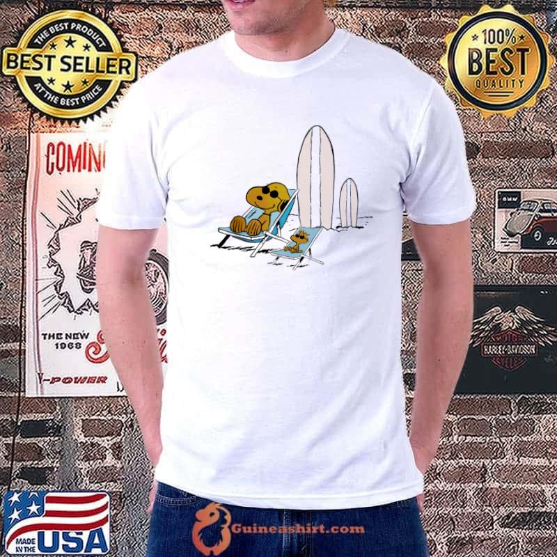 Snoopy woodstock sunbathing sup shirt
