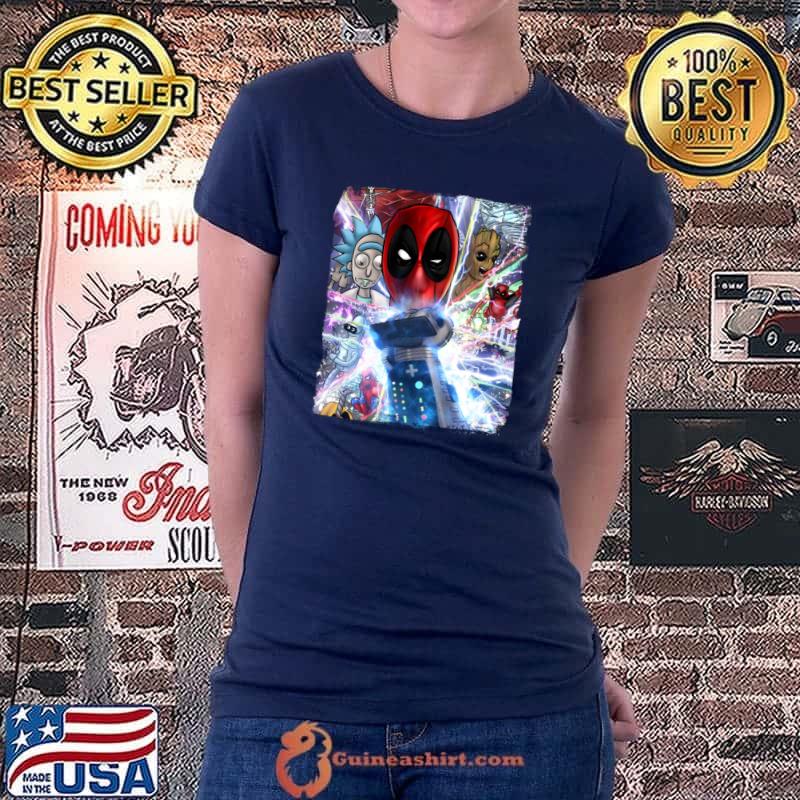 The Power of Glove Rick and Morty Deadpool T-Shirt Ladiestee