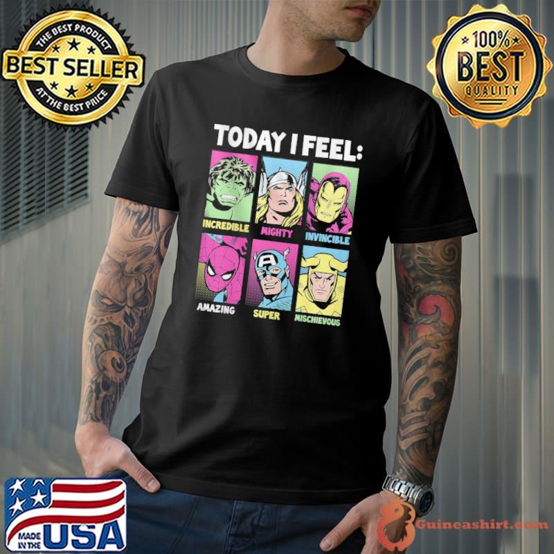 Today I feel panels Marvel avengers shirt
