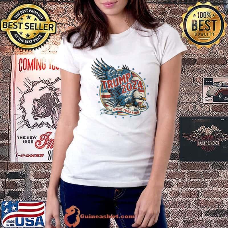 Trump 2024 The Great MAGA King Ultra MAGA Ultra Maga Eagle T-Shirt