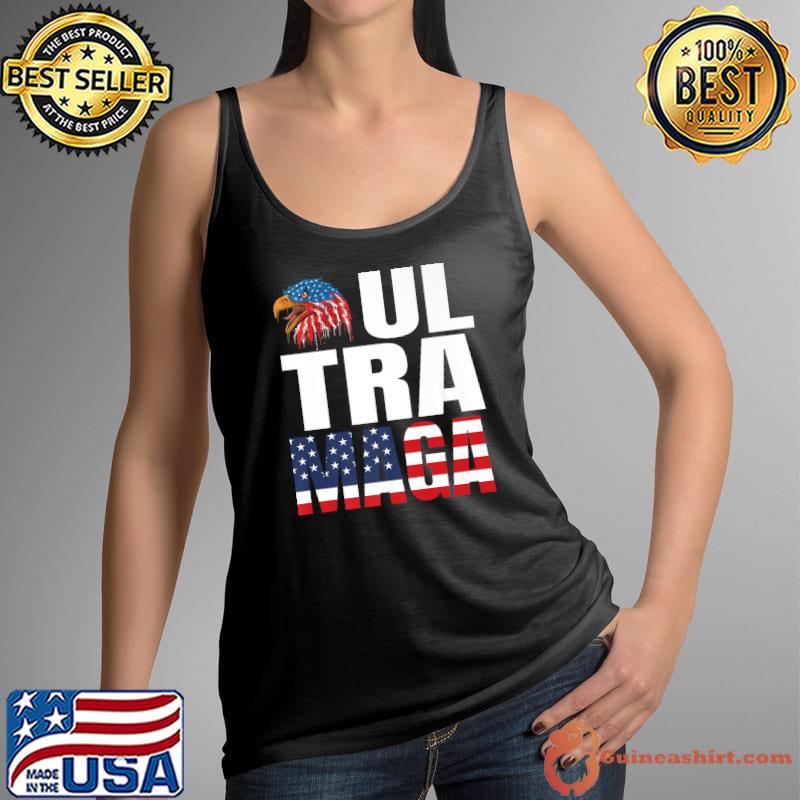 Ultra Mega Patriotic Trump Republicans USA Flag Apparel Tee Premium T-Shirt Tank Top