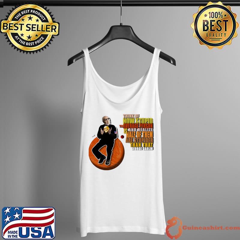 Vintage retro awesome comedian george carlin on stupid people s Tank Top